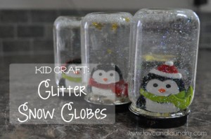 glitter snow globes
