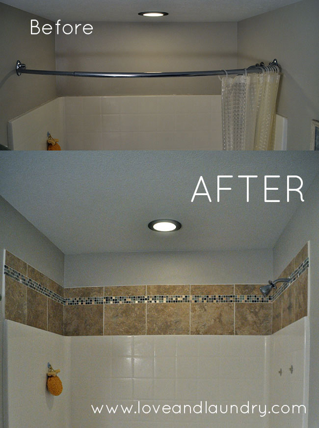 A Quick And Easy Shower Tub Tile Update, Tile Shower Surround